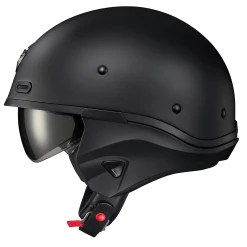 Scorpion EXO Covert-X Helmet -Motorcycle Helmets shop CovertX MatteBlack SideView w ComfortSleeve