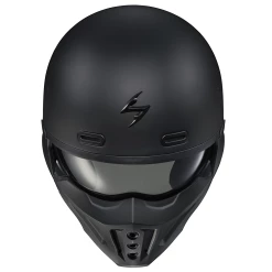 Scorpion EXO Covert-X Helmet -Motorcycle Helmets shop CovertX MatteBlack TopFront