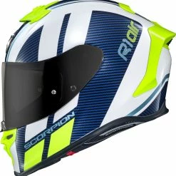 Scorpion EXO-R1 Air Corpus White/Blue Helmet