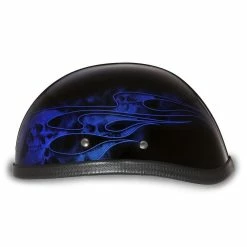 Daytona Eagle Skull Flames Blue Novelty Size XL Helmet